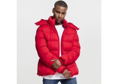 Urban Classics Hooded Boxy Puffer Jacket fire red