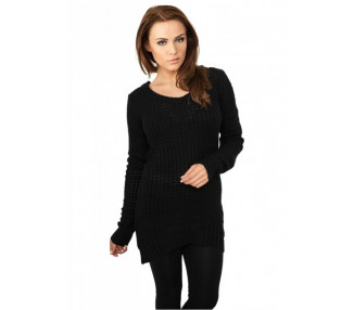 Urban Classics Ladies Long Wideneck Sweater black