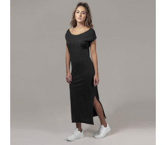Urban Classics Ladies Slub Long Dress black