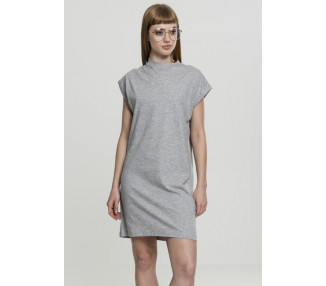 Urban Classics Ladies Turtel Extended Shoulder Dress grey