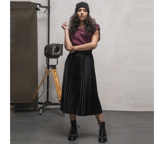 Dámská sukně Urban Classics Ladies Velvet Plisse Skirt black