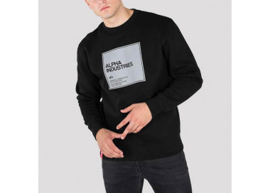Pánská mikina Alpha Industries Label Sweater Black Reflective