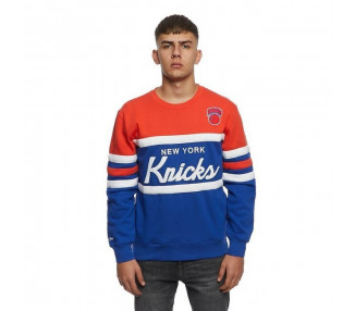 Mitchell & Ness sweatshirt New York Knicks blue/orange Head Coach Crew