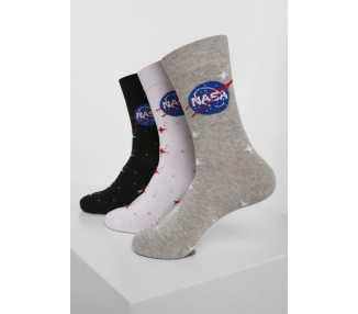 Mr. Tee NASA Insignia Socks 3-Pack black/grey/white