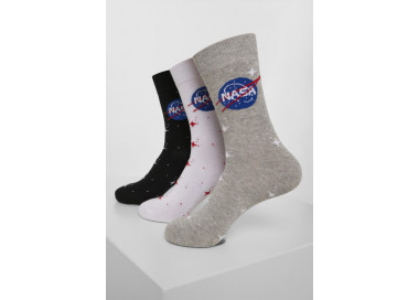 Mr. Tee NASA Insignia Socks 3-Pack black/grey/white