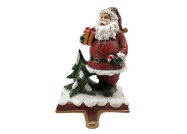 Dekorace Santa s háčkem na krbovou římsu - 10*8*16 cm