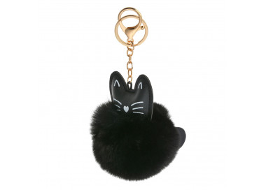 Přívěšek na klíče černá kočička