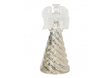 Dekorační skleněný anděl na čajovou svíčku - Ø 7*16 cm