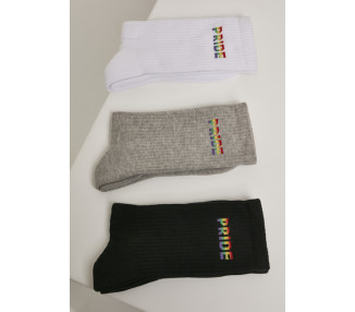 Mr. Tee Pride Socks 3-Pack wht/gry/blk