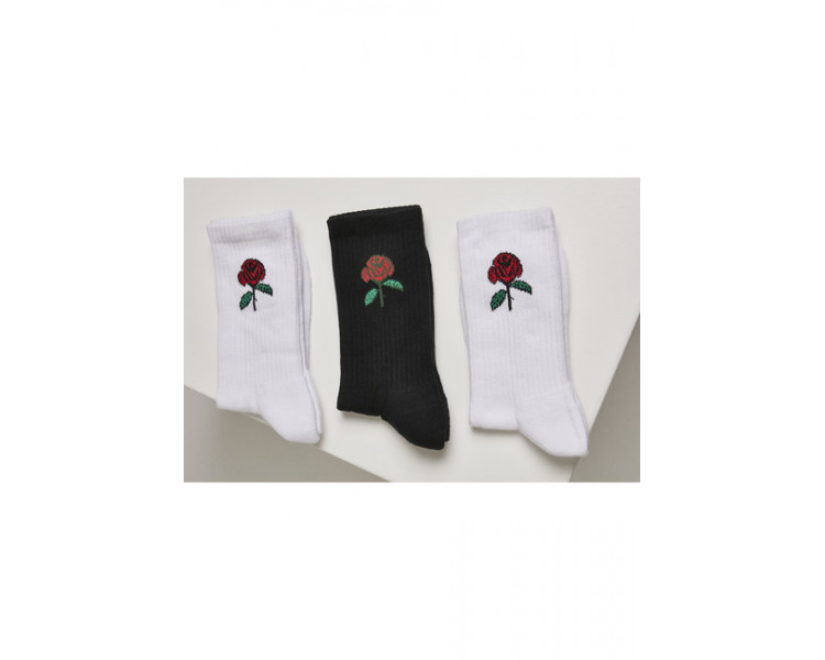 Mr. Tee Rose Socks 3-Pack white/black/white