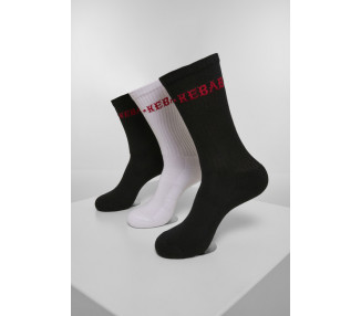 Mr. Tee Kebab Socks 3-Pack black/white