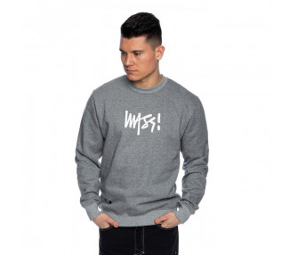 Mass Denim Sweatshirt Crewneck Signature Medium Logo light heather grey