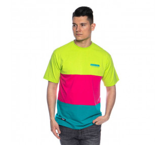 Mass Denim Zone T-shirt mint/magenta/yellow