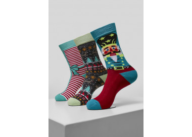 Urban Classics Christmas Nutcracker Socks 3-Pack multicolor