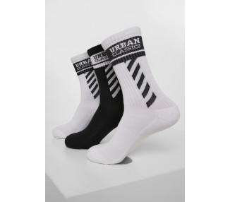 Urban Classics Sporty Logo Socks 3-Pack white/black/white
