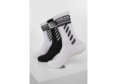Urban Classics Sporty Logo Socks 3-Pack white/black/white