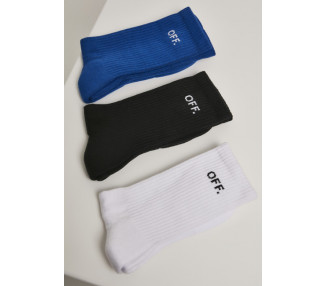 Mr. Tee OFF Socks 3-Pack blue/black/white