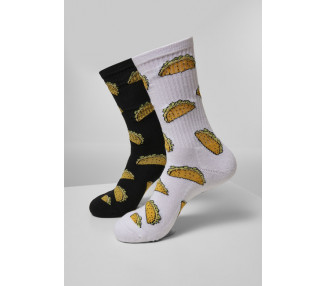 Mr. Tee Taco Socks 2-Pack white/black