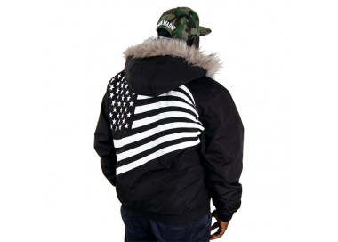 Zimní bunda Cocaine Life Flag Winter Jacket Black