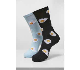 Mr. Tee Fried Egg Socks 2-Pack black/lightblue