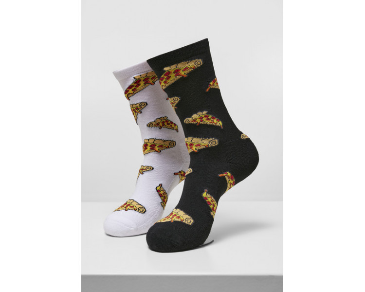 Mr. Tee Pizza Slices Socks 2-Pack black/white