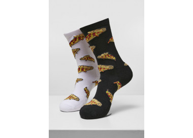 Mr. Tee Pizza Slices Socks 2-Pack black/white