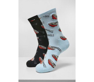 Mr. Tee Ramen Socks 2-Pack black/lightblue