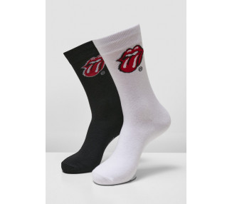 Mr. Tee Rolling Stones Tongue Socks 2-Pack black/white