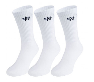 Ponožky Alpha Industries Bodywear Socks 3páre White