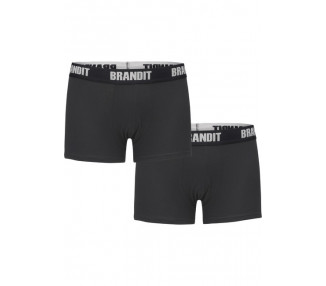Brandit Boxershorts Logo 2er Pack black/black