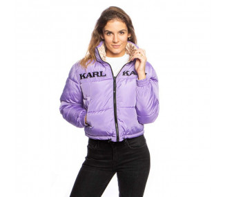 Karl Kani Retro Reversible Short Puffer Jacket lilac/sand