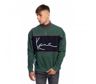 Karl Kani Sweatshirt Signature Block Troyer green