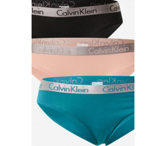 Dámské kalhotky Calvin Klein QD3589 3PACK XS Mix