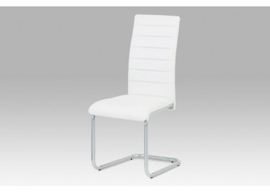 Jídelní židle DCL-102 WT, bílá/šedý lak