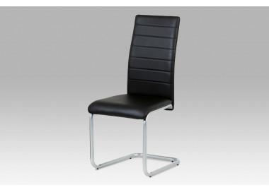 Jídelní židle DCL-102 BK, černá/šedý lak