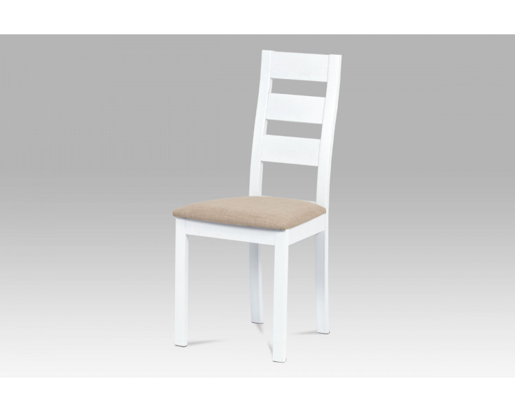Jídelní židle BC-2603 WT, masiv buk/bílá barva