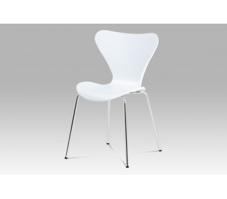 Jídelní židle AURORA WT, chrom / bílá