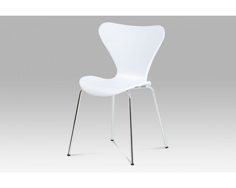 Jídelní židle AURORA WT, chrom / bílá