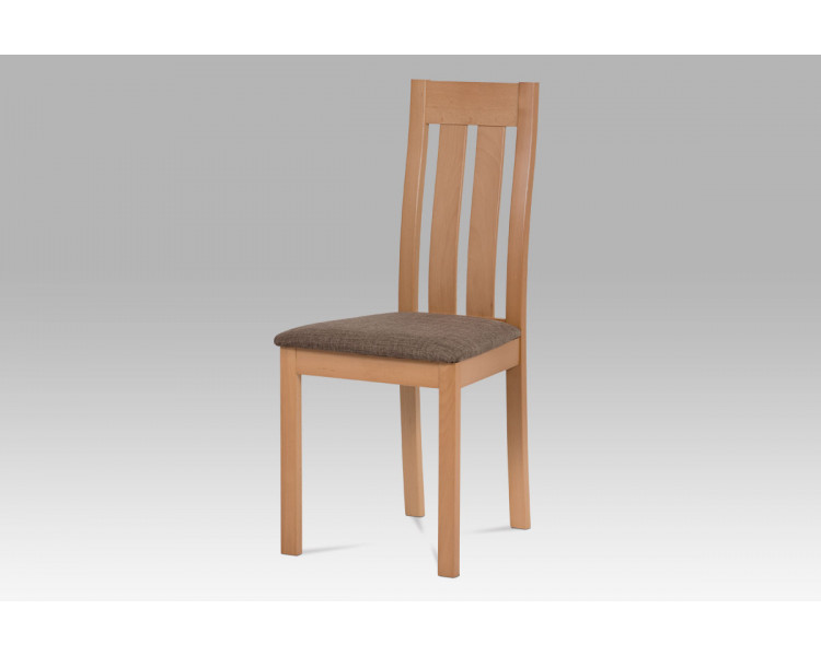 Dřevěná židle BC-2602 BUK3, buk/potah hnědý
