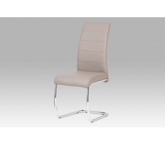 Jídelní židle, chrom / koženka lanýžová DCL-407 LAN