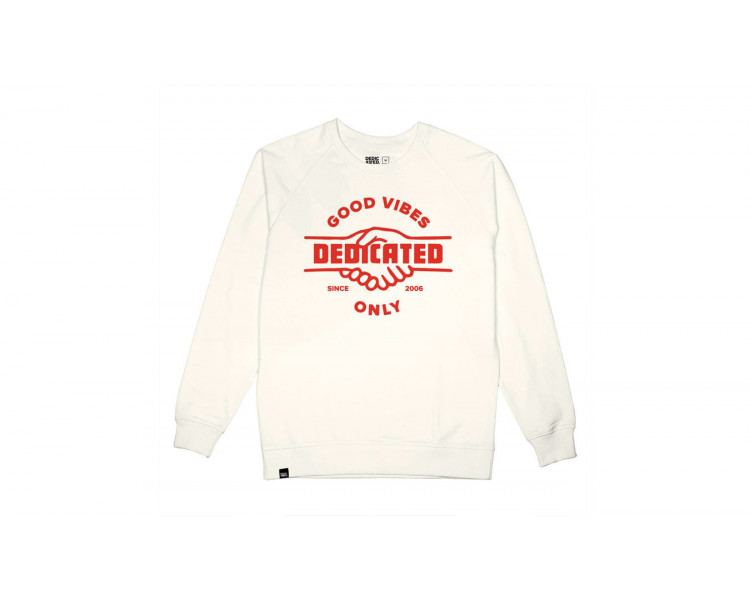 Dedicated Sweatshirt Malmoe Good Hands Off-White bílé 16108
