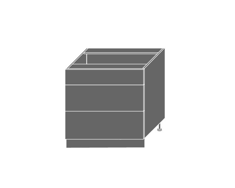 EMPORIUM, skříňka dolní D3m 80, korpus: grey, barva: grey stone