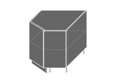 EMPORIUM, skříňka dolní rohová D12R 90, korpus: grey, barva: white