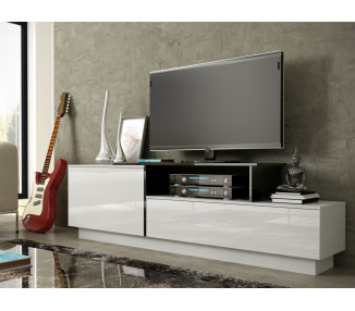 Televizní stolek RTV SIGMA 3A, bílá/černá