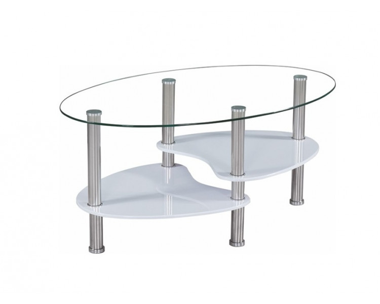 AXEL NEW konferenční stolek, ocel/sklo