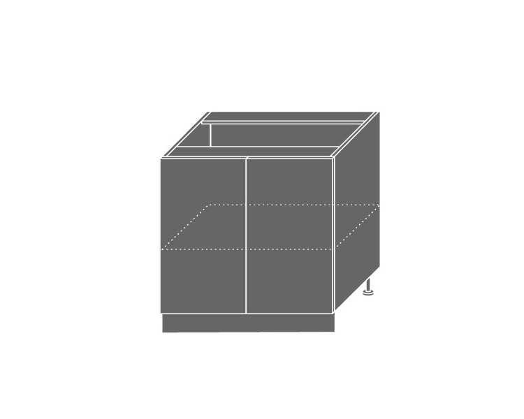 QUANTUM, skříňka dolní D11 80, white mat/grey