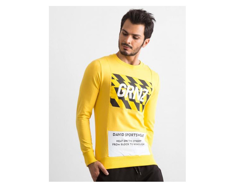 Pánské žluté tričko s potiskem