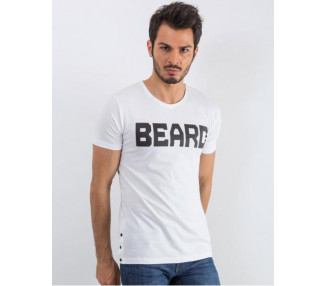 Bílé pánské tričko Beard