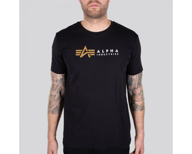 Tričko Alpha Industries Alpha Label T Black