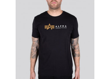 Tričko Alpha Industries Alpha Label T Black